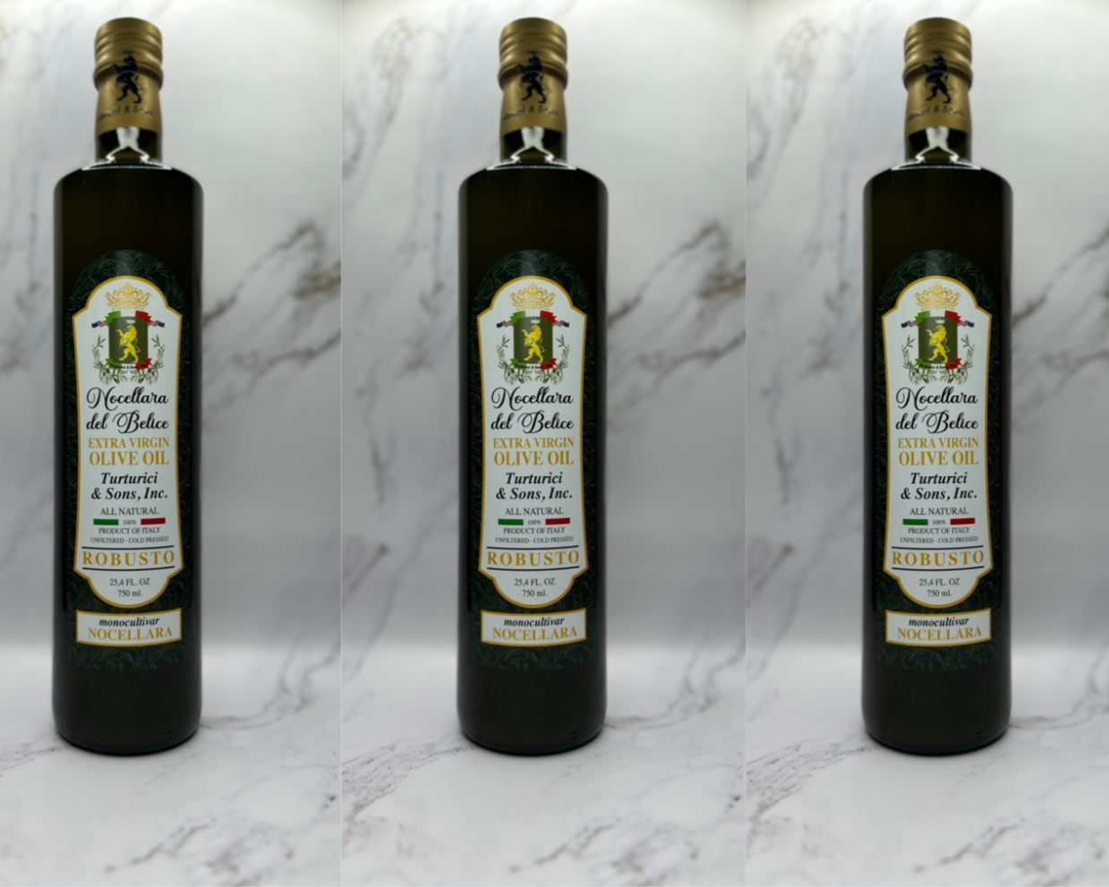 PICCOLA Box: NOCELLARA DEL BELICE Extra Virgin Olive Oil: 3 Bottles x 750mL)
