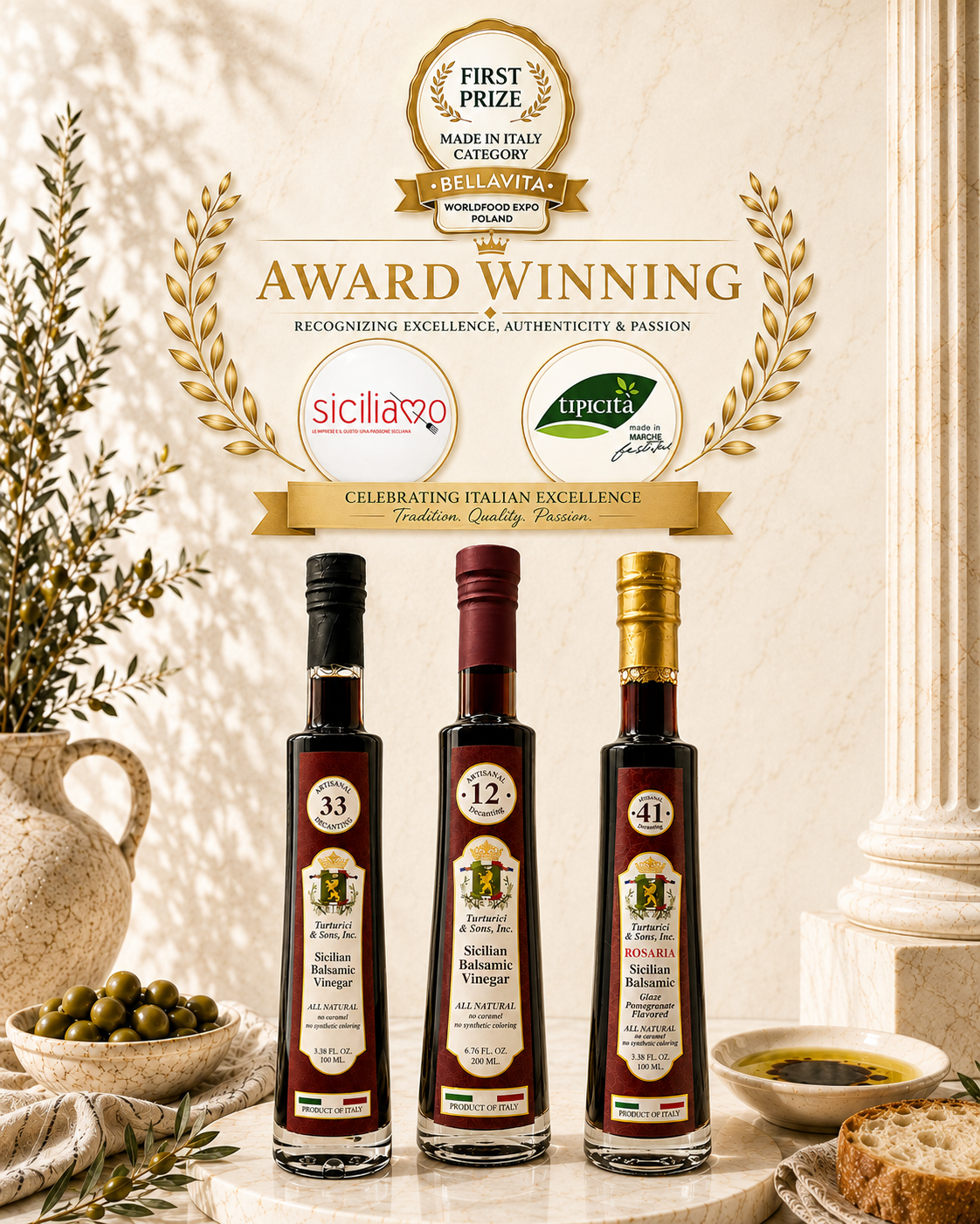 Award-Winning Aged Sicilian Balsamic Collection