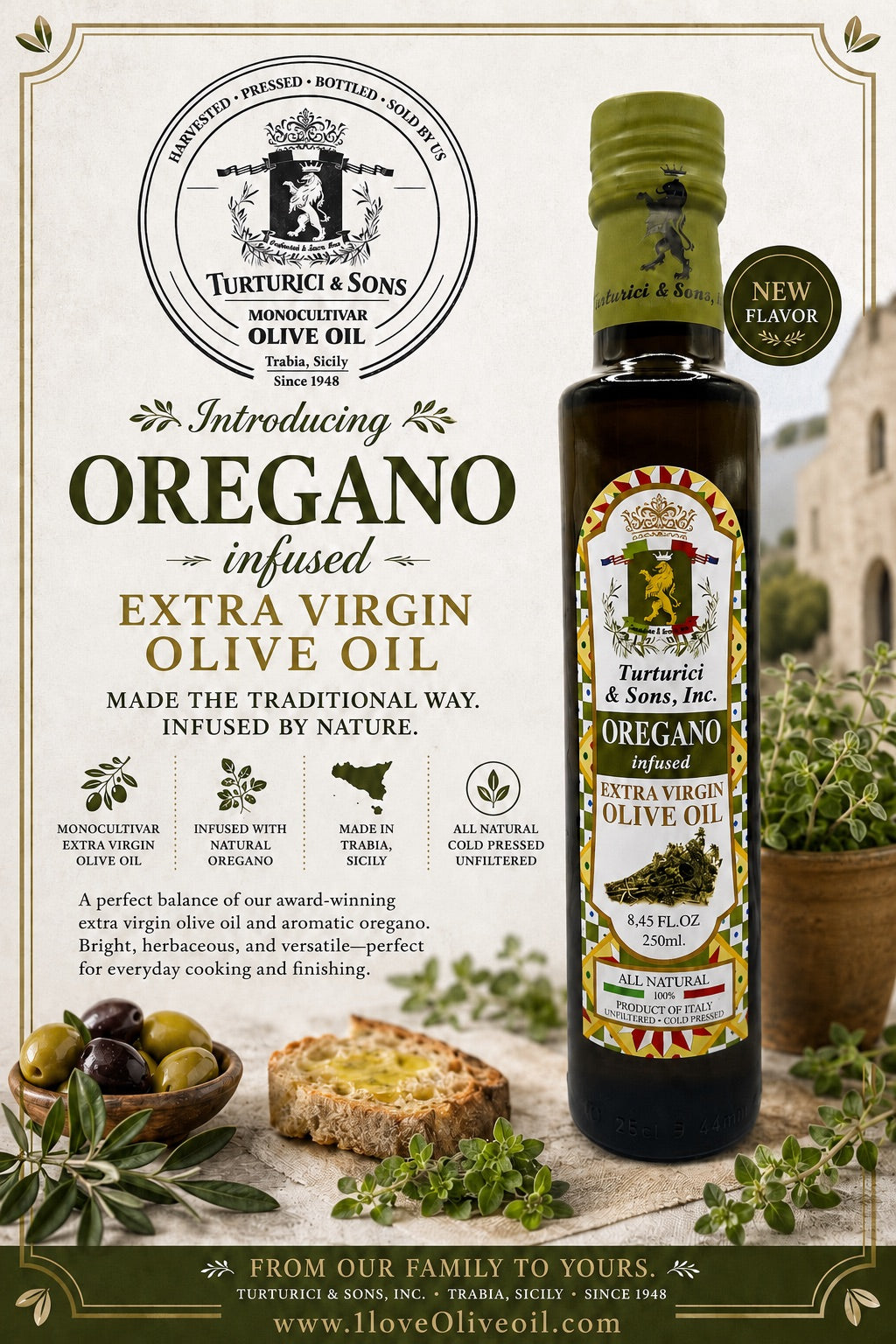 Oregano Infused Olive Oil 250ml