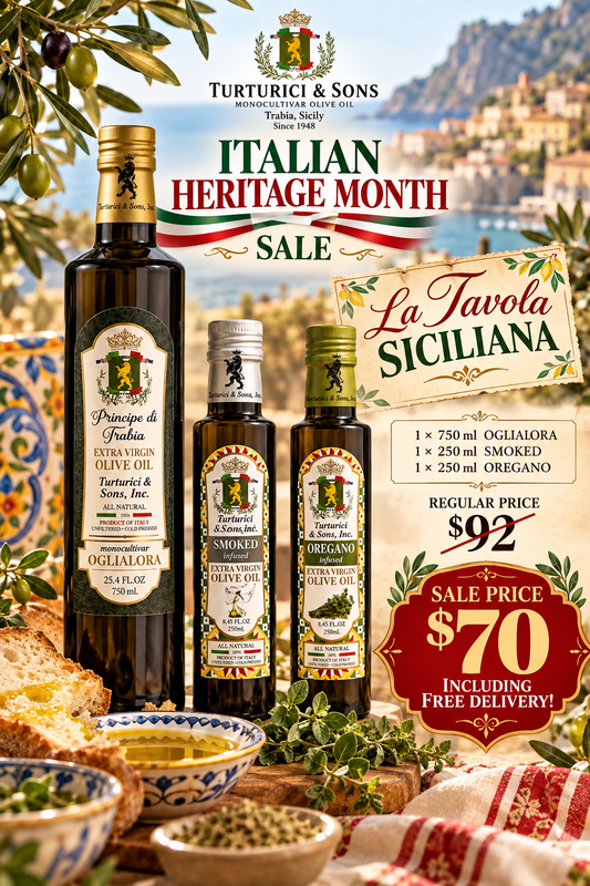 La Tavola Siciliana: Oglialora, Smoked & Oregano Olive Oils