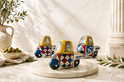 Handmade Sicilian Ceramic Ape Piaggio