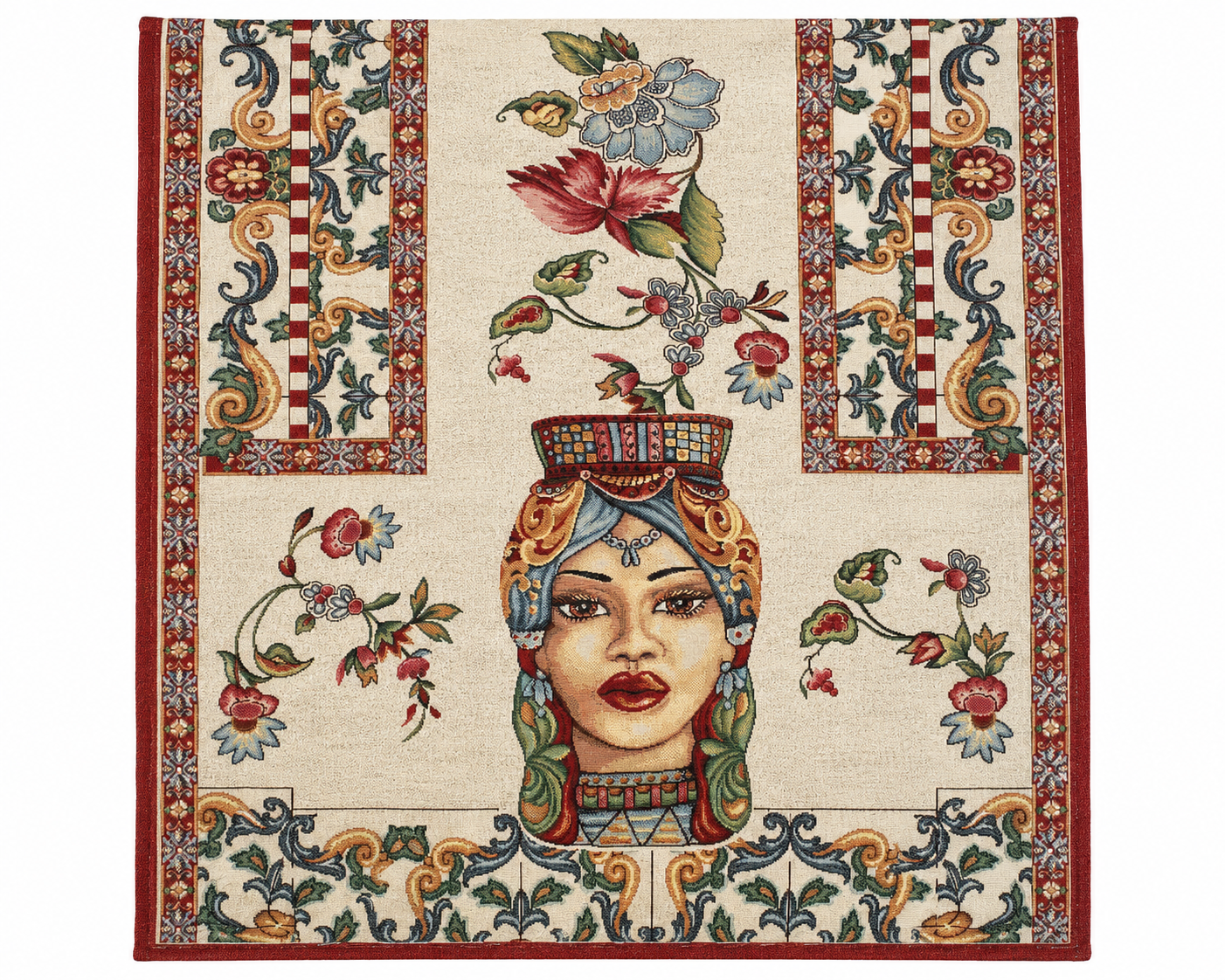 Sicilian Tapestry Tablecloth: Testa di Moro 1