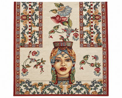 Sicilian Tapestry Tablecloth: Testa di Moro 1