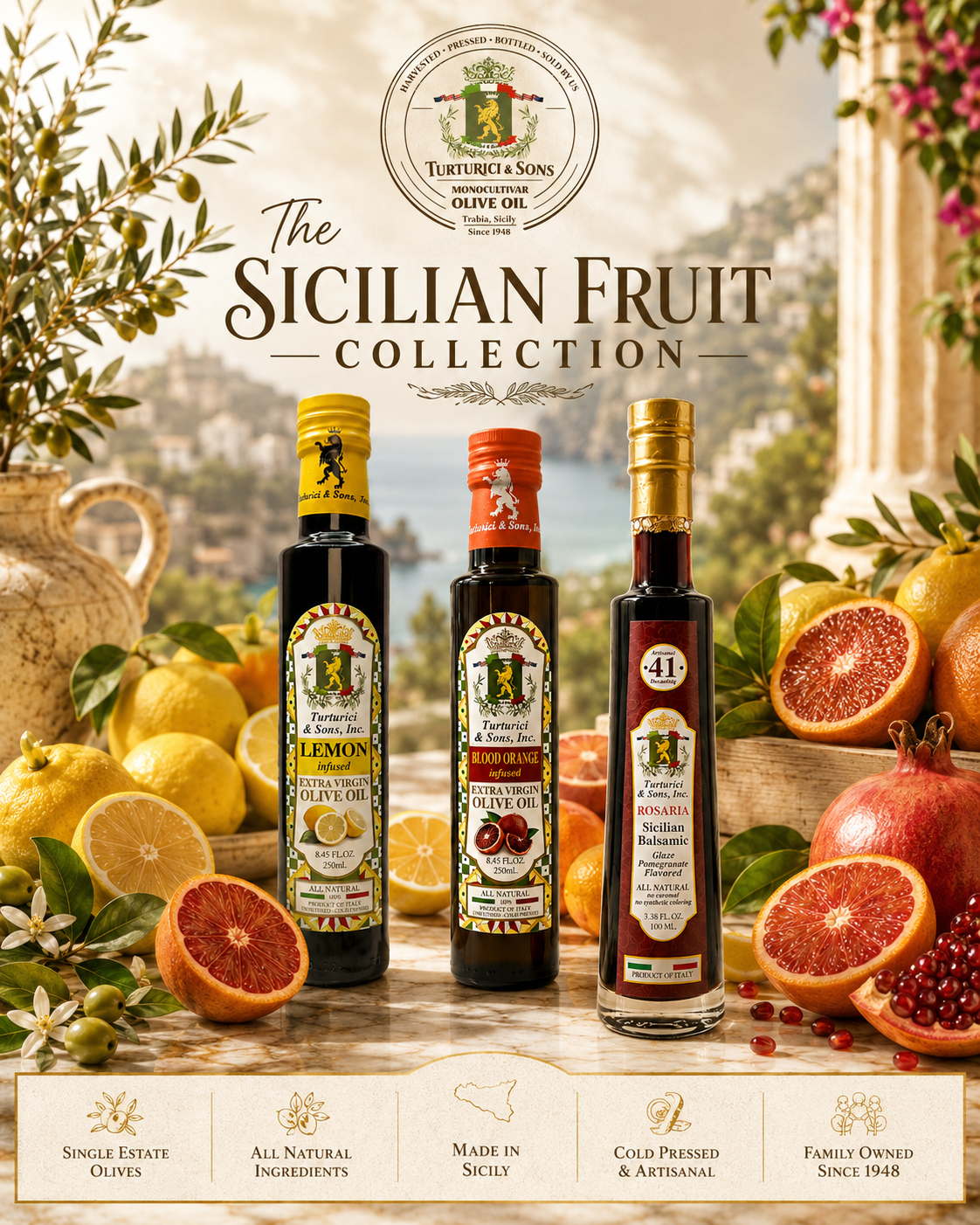 The Sicilian Fruit Collection: Blood Orange, Lemon & 41x Decanted Balsamic