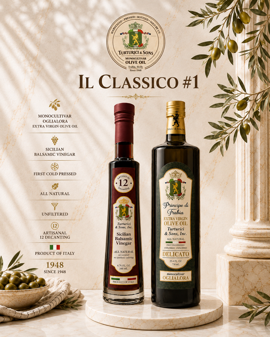 Il Classico #1: Oglialora Olive Oil & Sicilian Balsamic: 12x Decanted