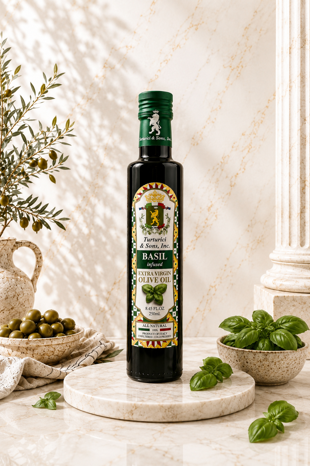 Basil Infused Olive Oil 250ml