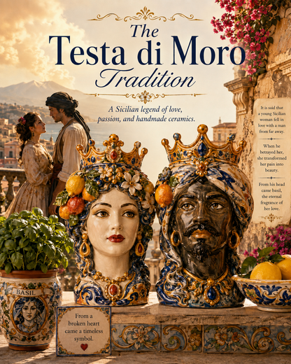 Sicilian Tapestry Tablecloth: Testa di Moro 2