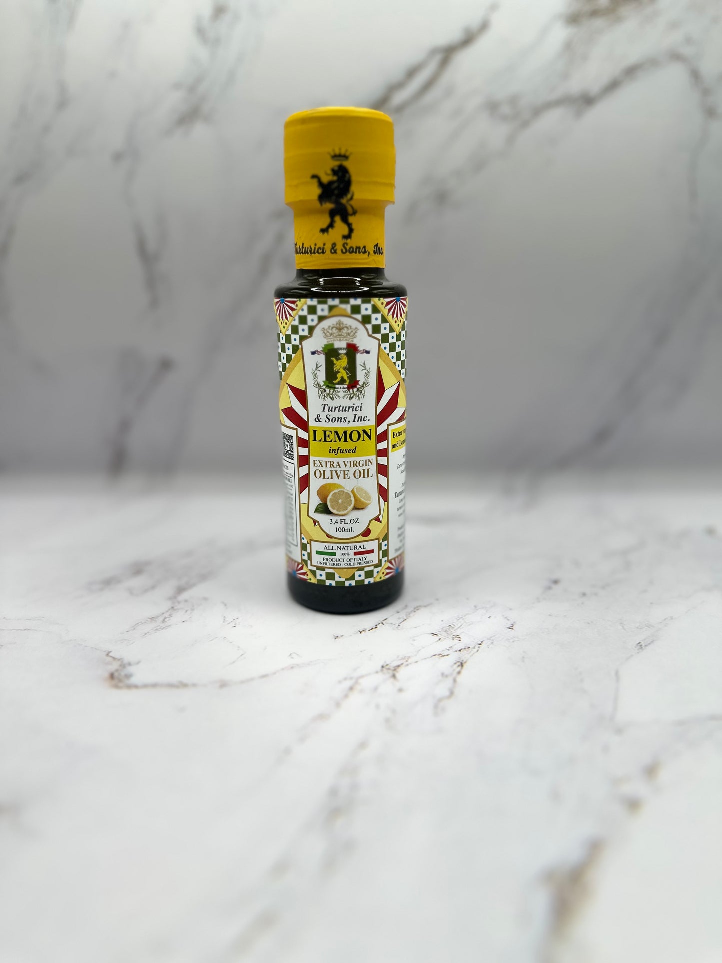 LEMON Infused Extra Virgin Olive Oil: (100ml)
