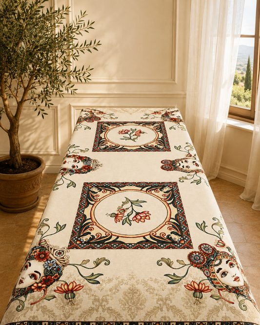 Sicilian Tapestry Tablecloth: Testa di Moro 2
