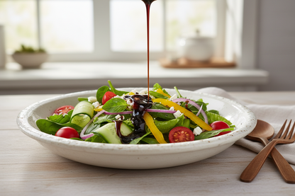 aged balsamic on salad