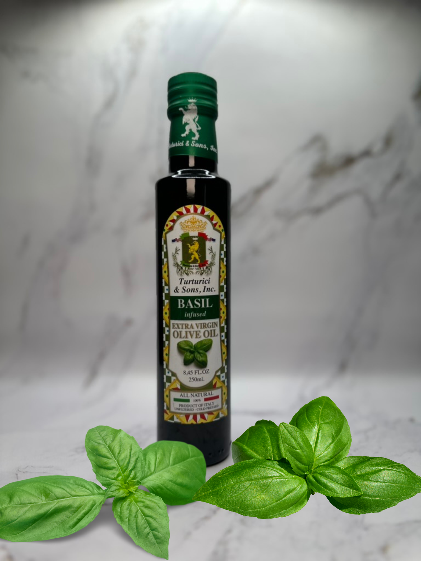 BASIL Infused Extra Virgin Olive Oil (250ml)