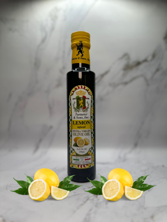LEMON Infused Extra Virgin Olive Oil: (250ml)