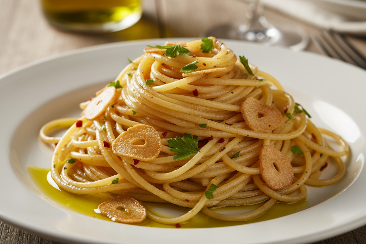 garlic and oil pasta