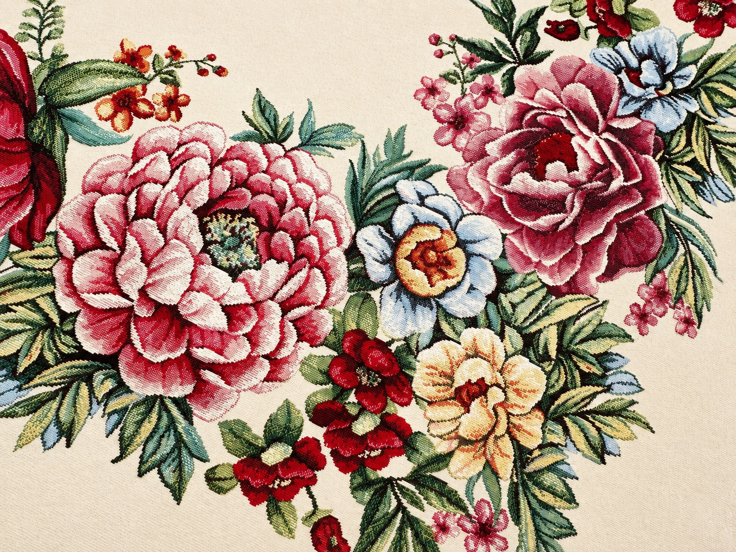 Sicilian Tapestry Tablecloth: Rose