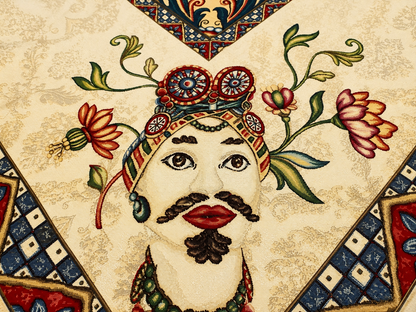 Sicilian Tapestry Tablecloth: Testa di Moro 2